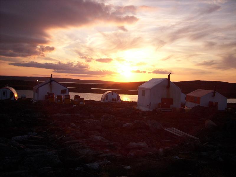 remote camp in the geographic center of Canada,Nunavut