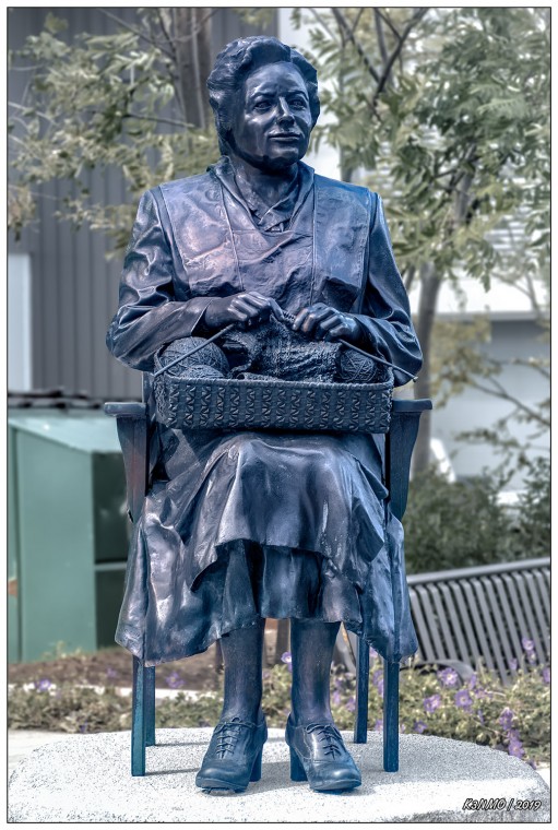 Statue of Immigrant Woman Knitting {Halifax 2019}=KRM02.jpg